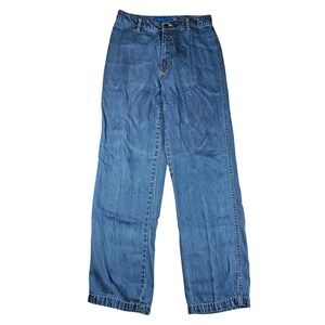 Vintage So Blue High‎ Waist Baggy Straight Leg Denim Jeans Medium Wash Size 8